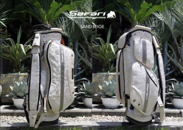 2024 NEW CAMO JACQUARD & CROCO STAND CADDIE BAG LIMITED EDITION (SAFARI) - 画像 (3)