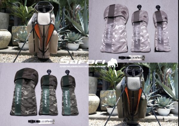 2024 NEW CAMO JACQUARD & CROCO STAND CADDIE BAG LIMITED EDITION (SAFARI) - 画像 (5)